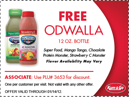 Kum & Go: Free Odwalla Printable Coupon