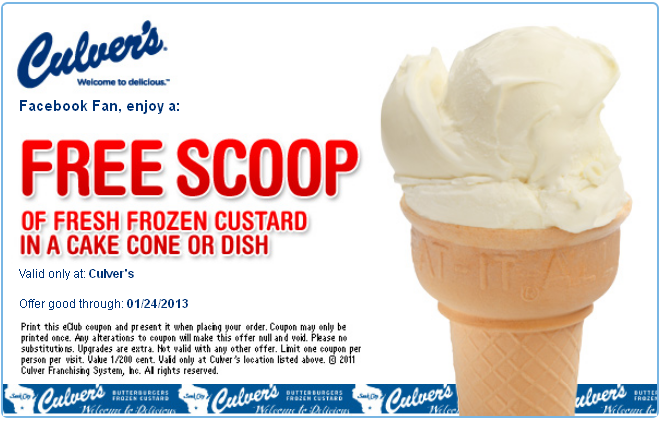 Culvers Promo Coupon Codes and Printable Coupons