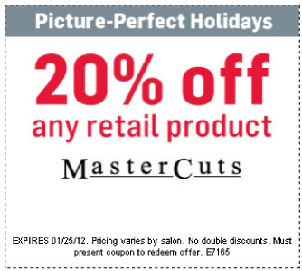 MasterCuts: 20% off Products Printable Coupon