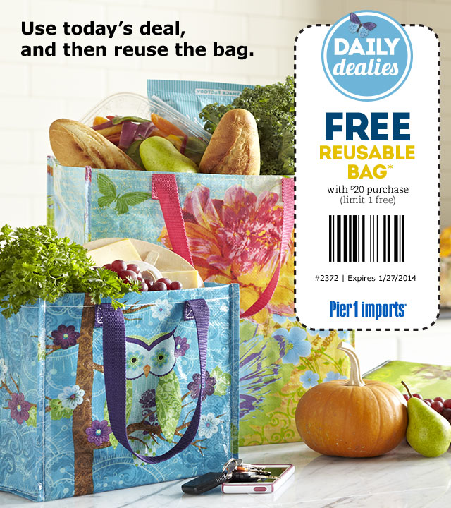 Pier 1 Imports: Free Bag Printable Coupon