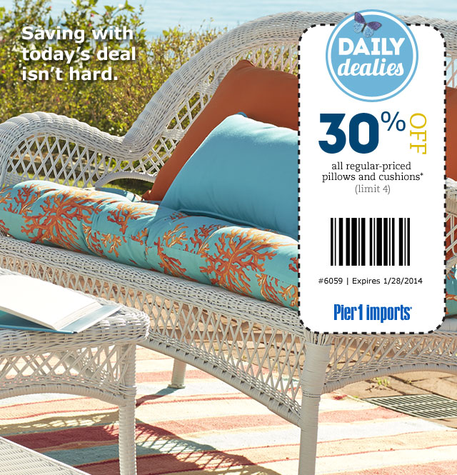 Pier 1 Imports: 30% off Pillows Printable Coupon