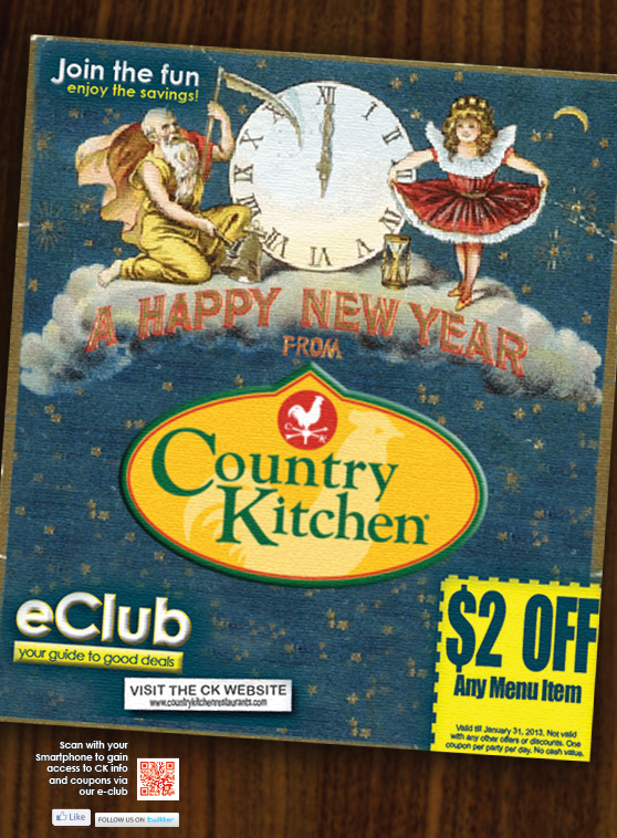Country Kitchen Family Restaurant: $2 off Printable Coupon