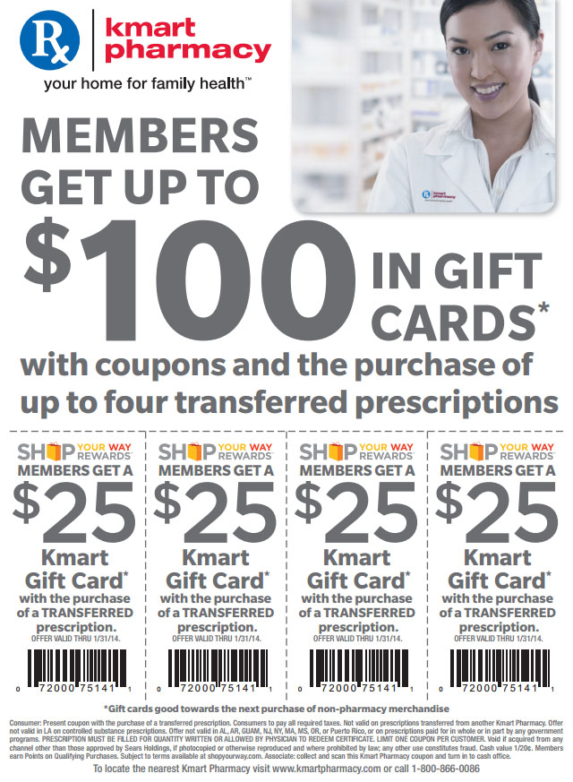 Kmart: $25 Gift Card Printable Coupon