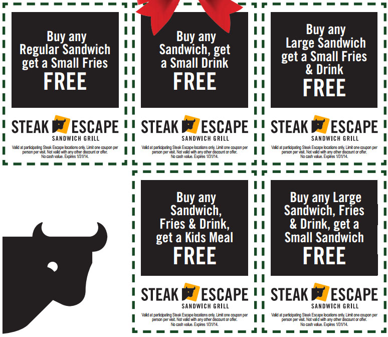 Steak Escape: 5 Printable Coupons
