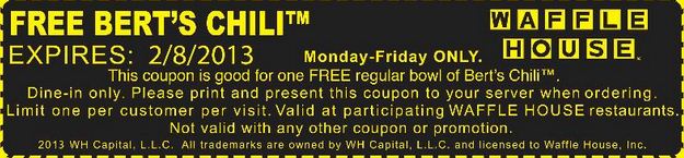Waffle House Promo Coupon Codes and Printable Coupons