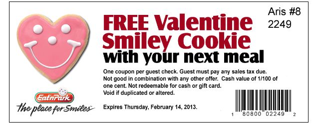 Eat'n Park: Free Smiley Cookie Printable Coupon