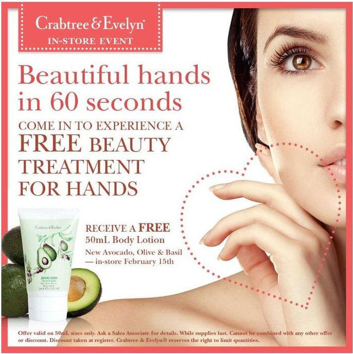 Crabtree & Evelyn: Free Body Lotion Printable Coupon