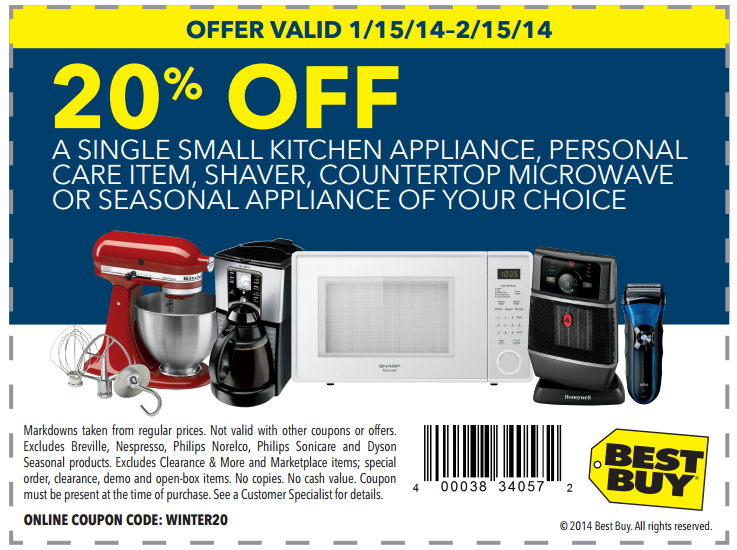 Best Buy: 20% off Small Appliances Printable Coupon