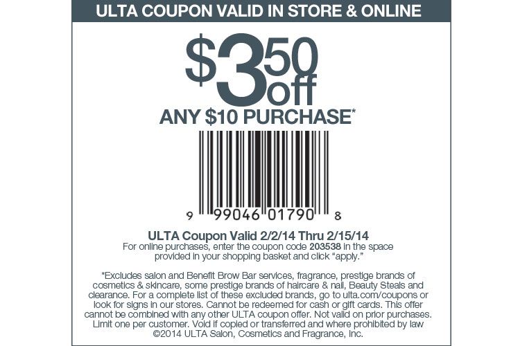 ULTA Beauty: $3.50 off $10 Printable Coupon