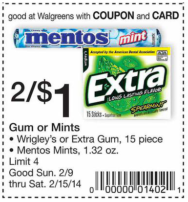 Walgreens: $1 Gum or Mint Printable Coupon