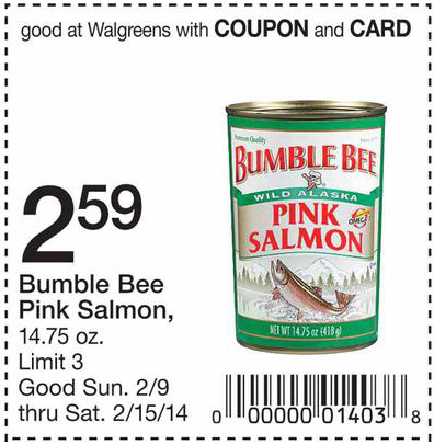 Walgreens: $2.59 Bumble Bee Salmon Printable Coupon