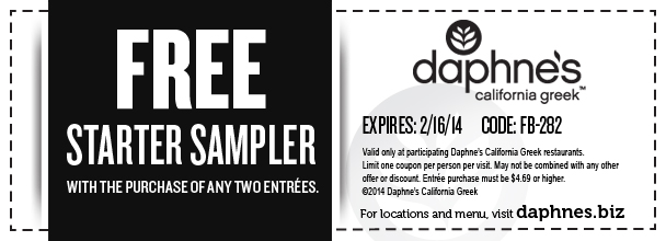 Daphne's Greek Cafe: Free Sampler Printable Coupon