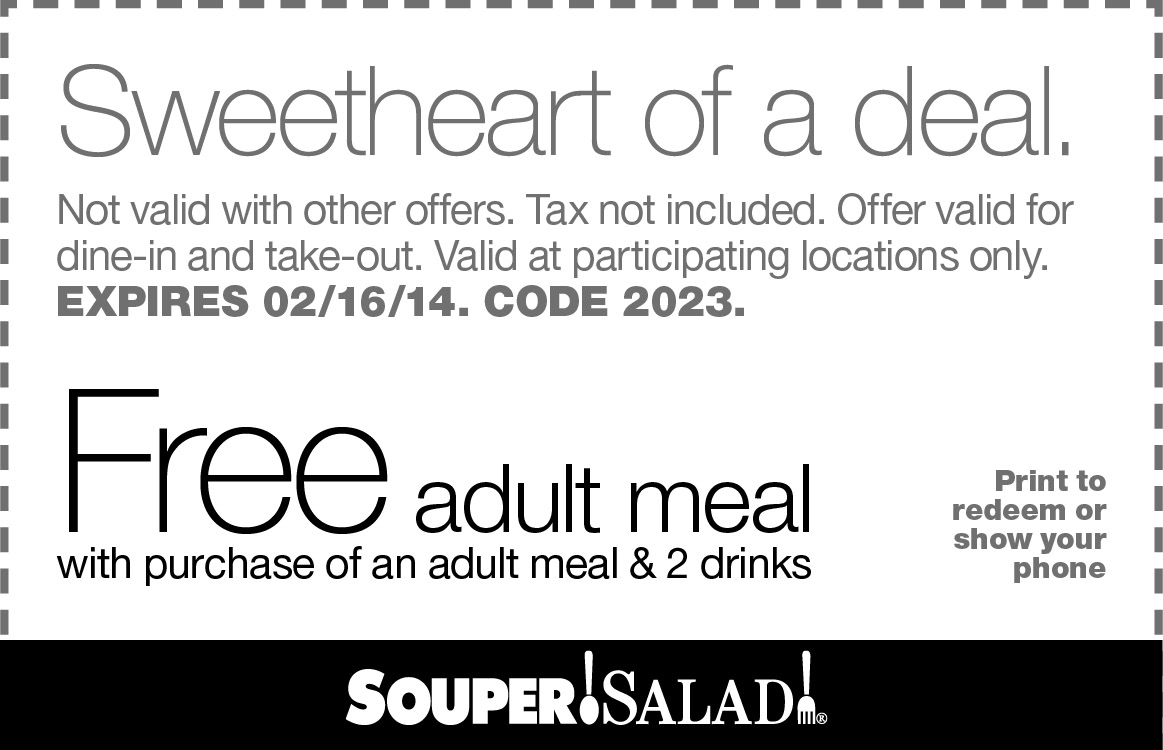 SouperSalad: Free Adult Meal Printable Coupon