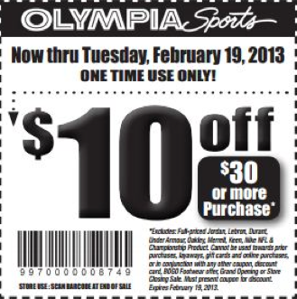 Olympia Sports Promo Coupon Codes and Printable Coupons
