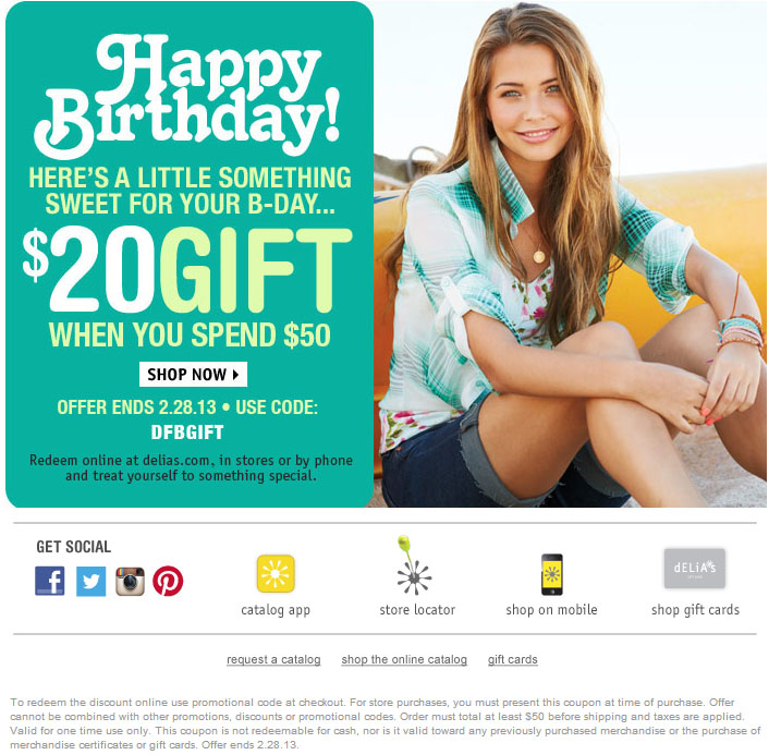 dELiA*s Promo Coupon Codes and Printable Coupons