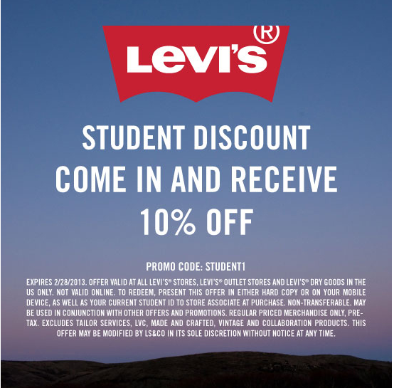 Levi's: 10% off Printable Coupon