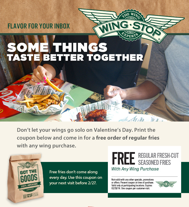 WingStop Promo Coupon Codes and Printable Coupons