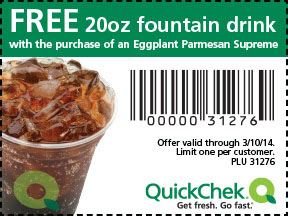 Quick Chek Promo Coupon Codes and Printable Coupons