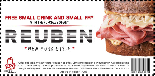 Arbys Promo Coupon Codes and Printable Coupons