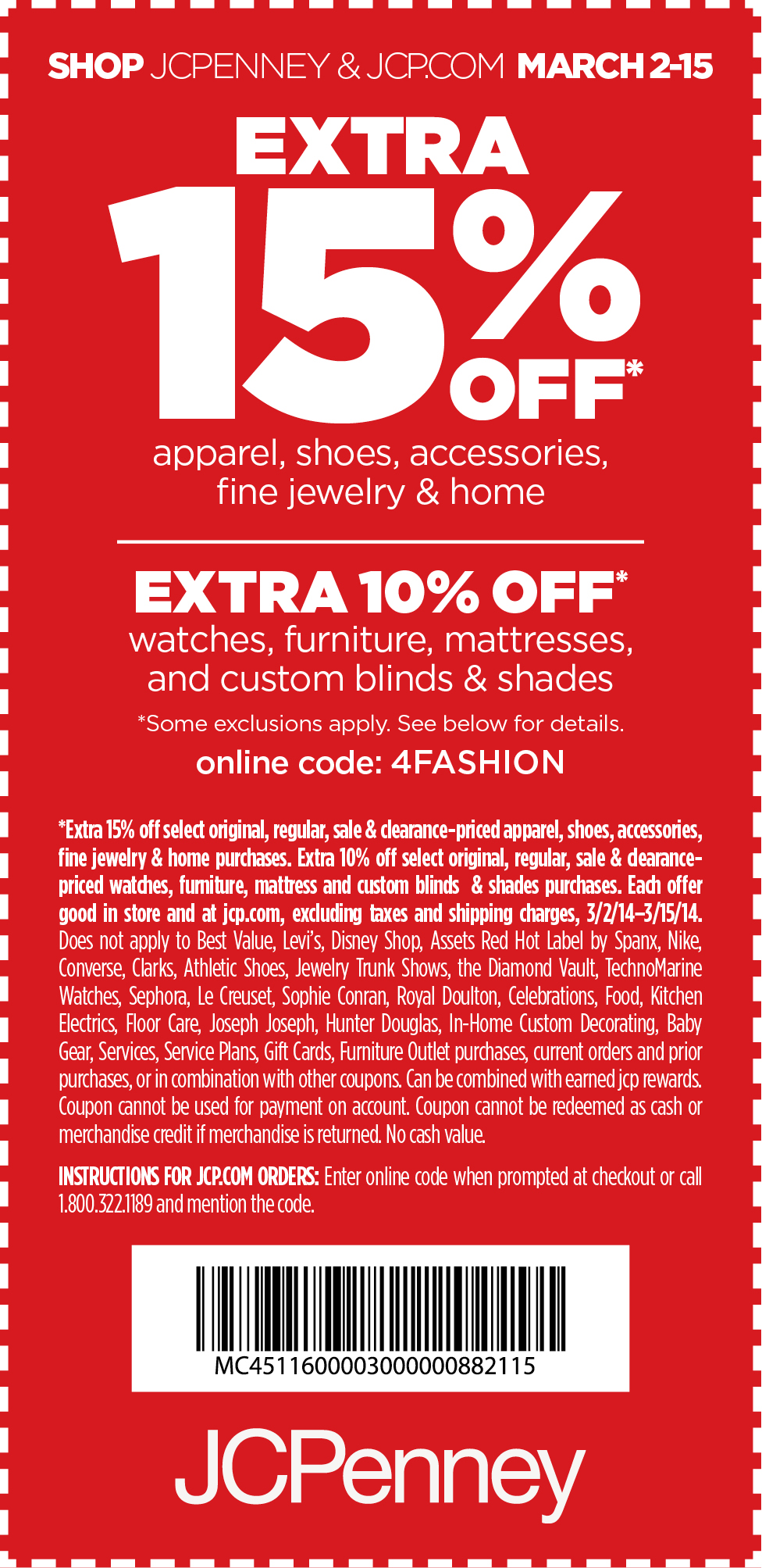 JCPenney 15 off Printable Coupon