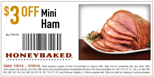 Honeybaked Ham: $3 off Mini Ham Printable Coupon
