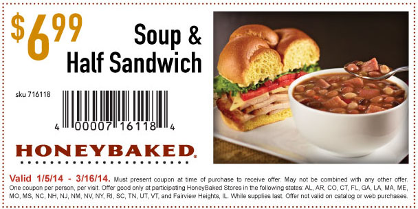 Honeybaked Ham: $6.99 Soup & Sandwich Printable Coupon