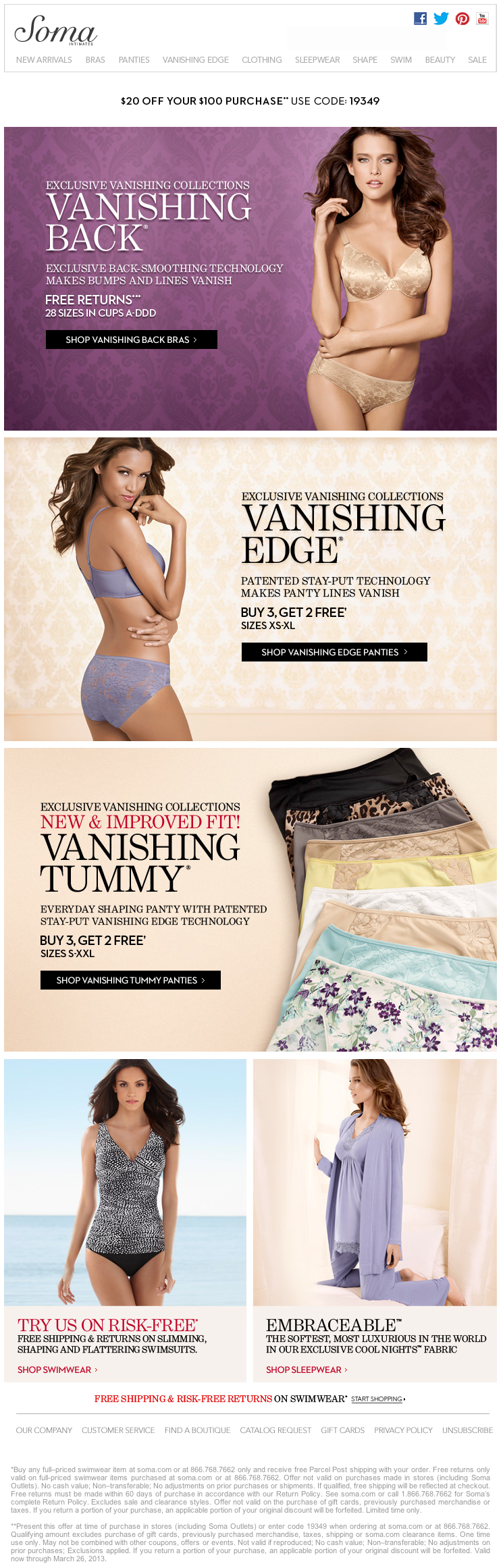 Soma Intimates Promo Coupon Codes and Printable Coupons