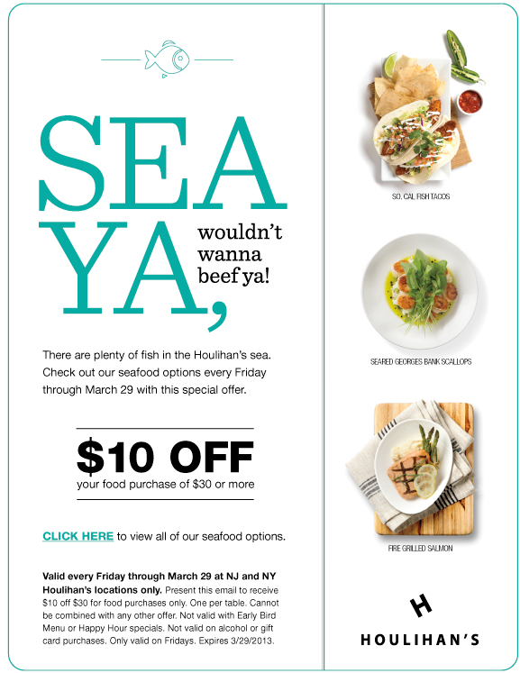 Houlihans Promo Coupon Codes and Printable Coupons