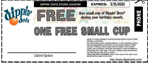 Dippin' Dots: Free Small Cup Printable Coupon
