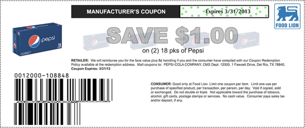 Free Printable Coupons For Pepsi Products