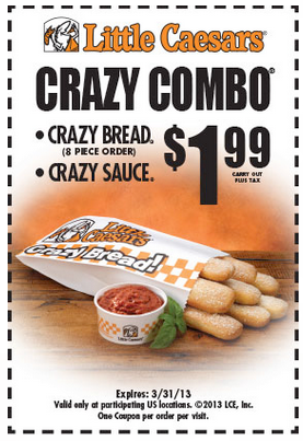 Little Caesars: $1.99 Crazy Combo Printable Coupon