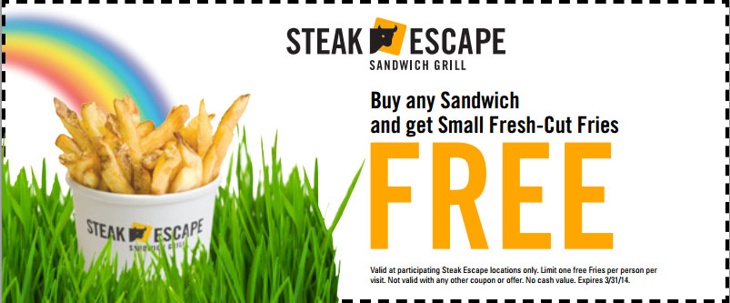 Steak Escape: Free Small Fries Printable Coupon