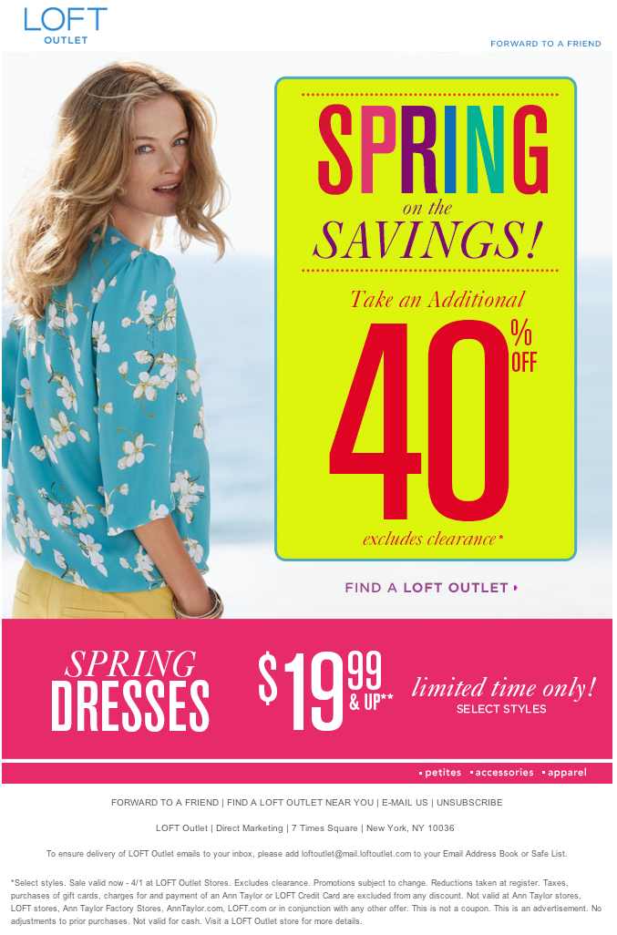LOFT Promo Coupon Codes and Printable Coupons
