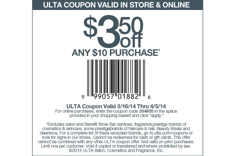 ULTA Beauty: $3.50 off $10 Printable Coupon
