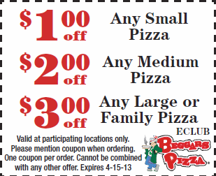 Beggars Pizza: $1-$3 off Printable Coupon