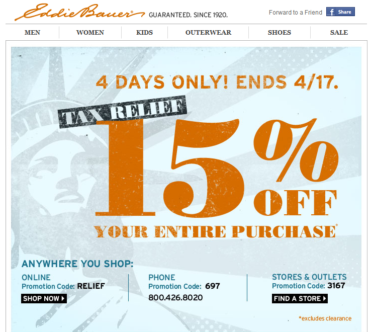 Eddie Bauer Promo Coupon Codes and Printable Coupons