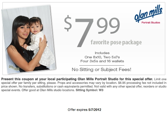 Olan Mills Promo Coupon Codes and Printable Coupons