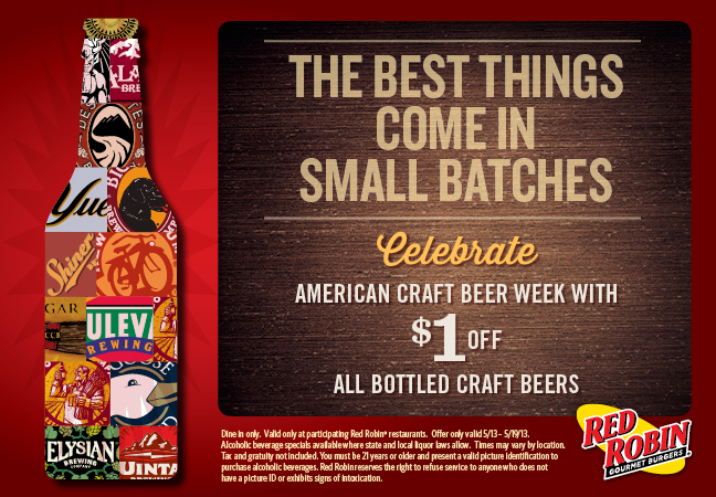Red Robin: $1 off Craft Beers Printable Coupon