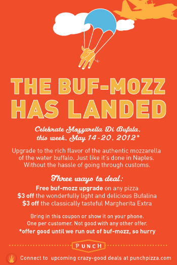 Punch Pizza: Free Buf-Mozz Upgrade Printable Coupon