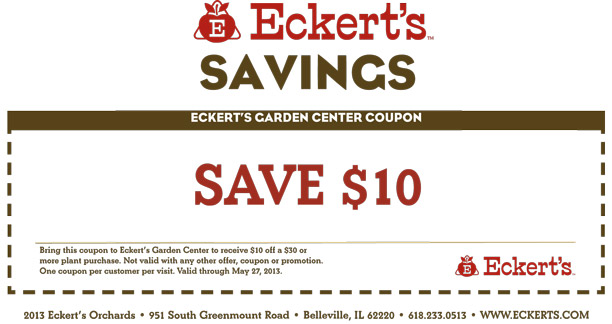 Eckert's: $10 off $30 Printable Coupon