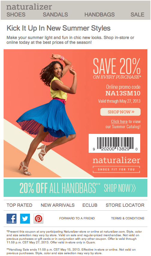 Naturalizer Promo Coupon Codes and Printable Coupons