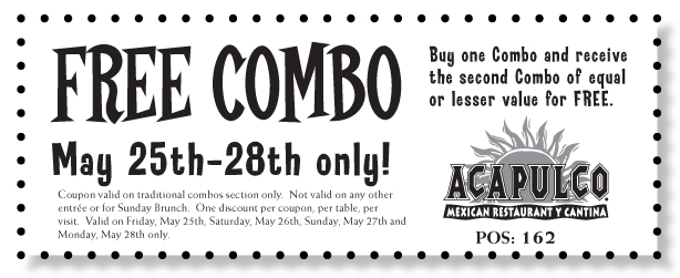 Acapulco Restaurants Promo Coupon Codes and Printable Coupons
