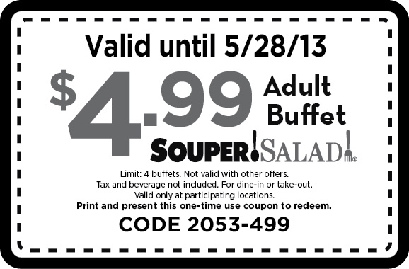 SouperSalad: $4.99 Buffet Printable Coupon