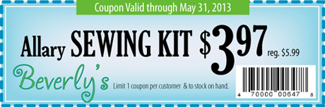 Beverly's: $3.97 Sewing Kit Printable Coupon