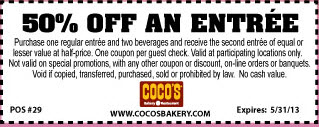 Coco's Bakery Promo Coupon Codes and Printable Coupons