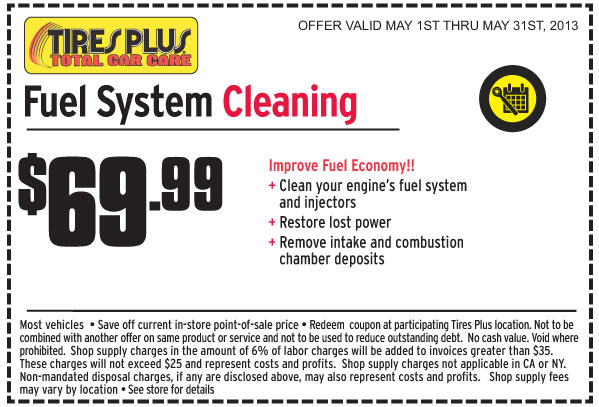Tires Plus: $69.99 Fuel System Cleaning Printable Coupon
