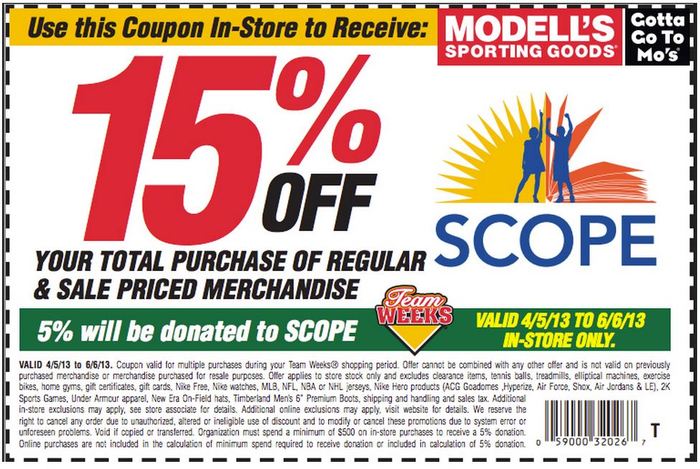Modells.com: 15% off Printable Coupon