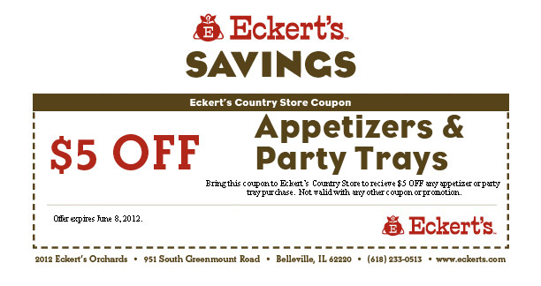 Eckert's: $5 off Party Trays Printable Coupon