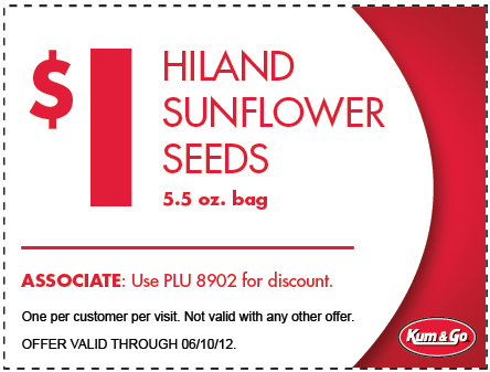Kum & Go: $1 Sunflower Seeds Printable Coupon