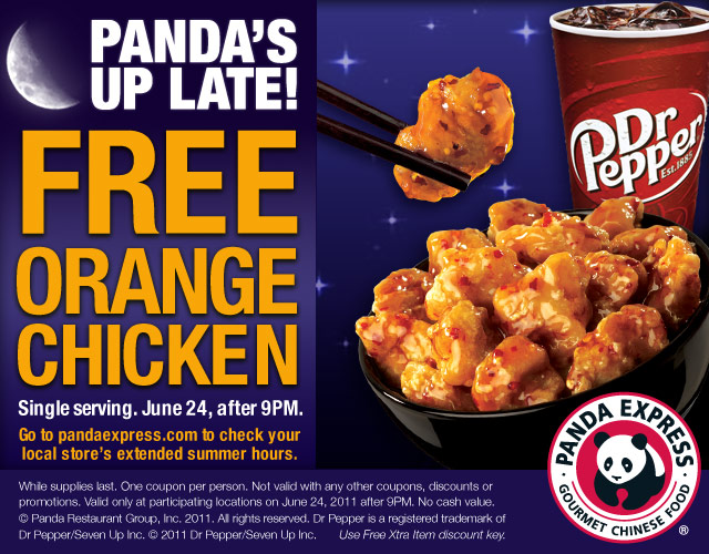 Panda Express: Free Orange Chicken Printable Coupon